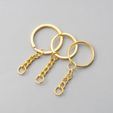 40PCS Keychain Making Supplies 5.5CM Jump Ring Metal Blank Keyring