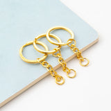 40PCS Keychain Making Supplies 5.5CM Jump Ring Metal Blank Keyring
