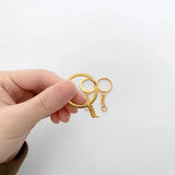 40PCS Keychain Making Supplies 5.5CM Jump Ring Metal Blank Keyring