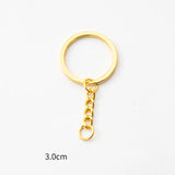40PCS Keychain Making Supplies 5.5CM Jump Ring Metal Blank Keyring