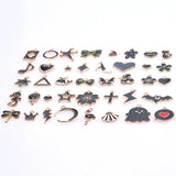 40PCS Alloy Bow Tie Heart Pendants Charms for Jewelry Making