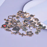 40PCS Alloy Bow Tie Heart Pendants Charms for Jewelry Making
