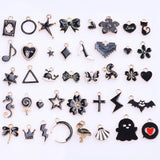 40PCS Alloy Bow Tie Heart Pendants Charms for Jewelry Making