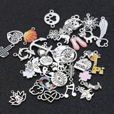 40PCS Mix Tree Heart Yoga Deer Anchor Charms Pendants for DIY Jewelry Making