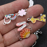 40PCS Mix Tree Heart Yoga Deer Anchor Charms Pendants for DIY Jewelry Making
