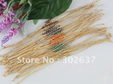 40PCS Mixed Glass Braided Raffia Wish Bracelets in Assorted Colors