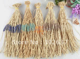 40PCS Mixed Glass Braided Raffia Wish Bracelets in Assorted Colors