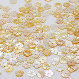 40PCS Natural SeaWater Shell Yellow Flower Pendant Beads for Jewelry Making DIY