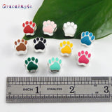 40PCS Paw Prints Beads For DIY Jewelry making Crafts Colorful