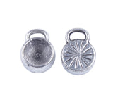 40PCS Tibetan Silver Rivoli Round Settings Charms