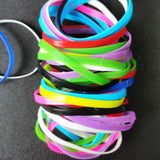 40PCS Silicone Plain Bracelets Rainbow Decoration Jewelry Hand Wristband