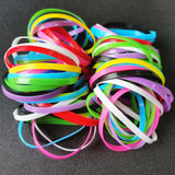 40PCS Silicone Plain Bracelets Rainbow Decoration Jewelry Hand Wristband