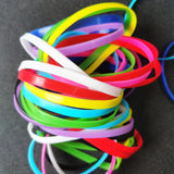 40PCS Silicone Plain Bracelets Rainbow Decoration Jewelry Hand Wristband