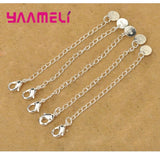 40PCS 925 Sterling Silver Extension Tail Chain with Lobster Clasps