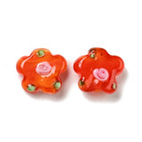 40Pc Small Flower Lampwork Glass Beads for Jewellery Making
