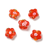 40Pc Small Flower Lampwork Glass Beads for Jewellery Making