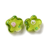 40Pc Small Flower Lampwork Glass Beads for Jewellery Making