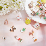 40Pcs Mixed Shape Enamel Pendants Alloy Cadmium & Lead