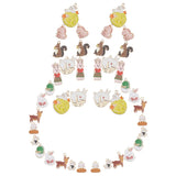 40Pcs Mixed Shape Enamel Pendants Alloy Cadmium & Lead