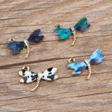 40Pcs Enamel Dragonfly Charms Pendant for Bracelet Ch0106
