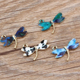 40Pcs Enamel Dragonfly Charms Pendant for Bracelet Ch0106