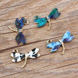 40Pcs Enamel Dragonfly Charms Pendant for Bracelet Ch0106