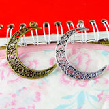 40Pcs Moon Charms Antique Bronze Plated Diy Jewelry Findings