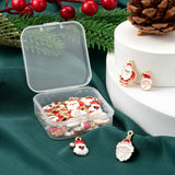 40Pcs Christmas Theme Enamel Pendants Santa Claus Mixed 10pcs/style