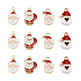 40Pcs Christmas Theme Enamel Pendants Santa Claus Mixed 10pcs/style