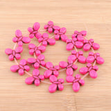 40Pcs Turquoise Howlite Gem Stone Butterfly Beads Strand Green Multicolor Orange