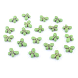 40Pcs Turquoise Howlite Gem Stone Butterfly Beads Strand Green Multicolor Orange