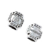 40Pcs Silver Plated Cross Spacer Beads for Charm Jewelry Making DIY