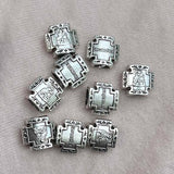 40Pcs Silver Plated Cross Spacer Beads for Charm Jewelry Making DIY