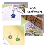 40Pcs Enamel Charms Pendant Dog Paw Prints for Jewelry Making DIY