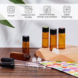 40Pcs 5ml Amber Glass Bottles Essential Oil Perfume with Droppers Labels DIY