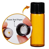 40Pcs 5ml Amber Glass Bottles Essential Oil Perfume with Droppers Labels DIY