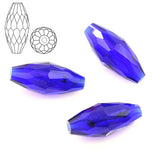 40Pcs 8x17mm Faceted Crystal Glass Beads Oval Shape for Jewelry Making