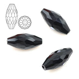 40Pcs 8x17mm Faceted Crystal Glass Beads Oval Shape for Jewelry Making