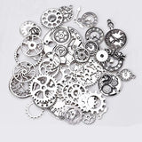40Pcs Steampunk Gears Charms Pendant Clock Watch Wheel Gear Crafting DIY Kits