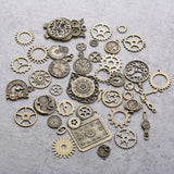 40Pcs Steampunk Gears Charms Pendant Clock Watch Wheel Gear Crafting DIY Kits