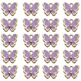 40Pcs Multicolor Enamel Butterfly Charm Jewelry Making Supplies Pendant
