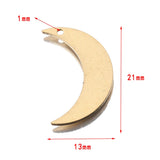 40Pcs Brass Moon Earrings Charms for DIY Jewelry Making