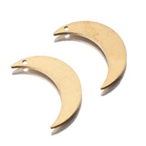 40Pcs Brass Moon Earrings Charms for DIY Jewelry Making
