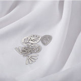 40Pcs Raw Brass Fan Drops Charms Pendant DIY Jewelry Making