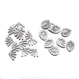 40Pcs Raw Brass Fan Drops Charms Pendant DIY Jewelry Making