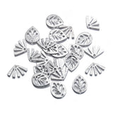 40Pcs Raw Brass Fan Drops Charms Pendant DIY Jewelry Making