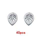 40Pcs Raw Brass Fan Drops Charms Pendant DIY Jewelry Making