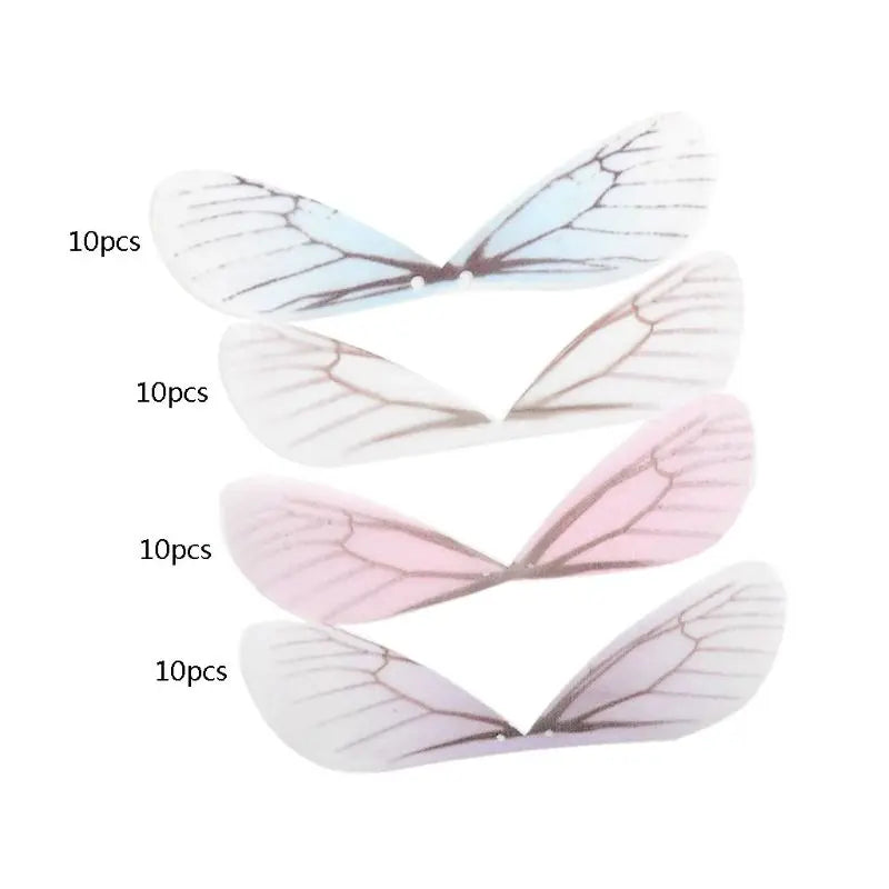 40Pcs Mixed Butterfly Dragonfly Cicada Wing Charms Earring Pendants Findings DIY