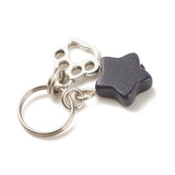 40Pcs Natural Stone Star Dog Paw Stainless Steel Pendant DIY Jewelry Making