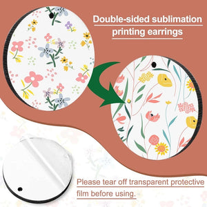 40Pcs Sublimation Blank Earrings Unfinished Wood Earrings for DIY Jewelry Making
